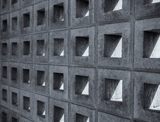 Aufkleber - Cement wall cubic pattern geometric wall background Architecture details