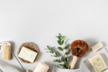 reusable and natural organic products on background