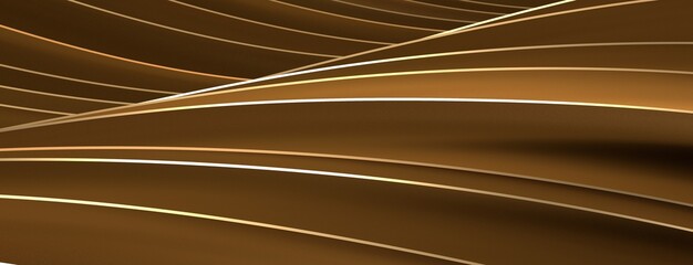 gold background dynamic flow wave 3d