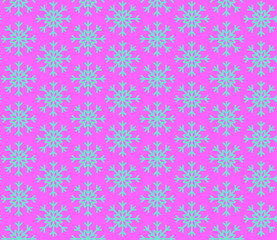 Poster - Seamless geometric pattern with the image of New Year's snowflakes. Vector design for holiday web banner, business presentation, brand package, fabric, print, wallpaper, postcards.