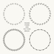 © katyabogina - Hand drawn round frame and pattern brush set