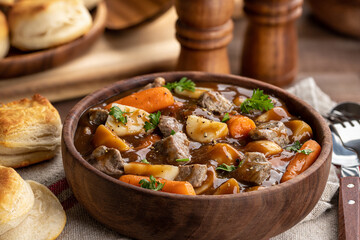 Wall Mural - Beef Stew With Carrots and Potatoes