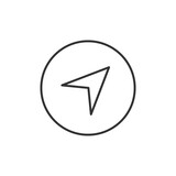 Fototapeta  - Navigation icon isolated on white background. GPS symbol modern, simple, vector, icon for website design, mobile app, ui. Vector Illustration
