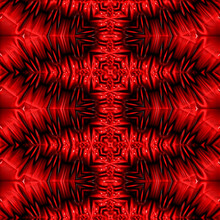 3d Effect - Abstract Red Black Fractal Pattern 