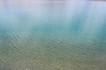 blue water surface of pangong lake leh ladakh