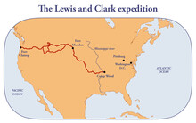 The Route Of Lewis And Clark  Expedition
