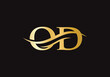 Initial OD logo design based on letter. OD logo design