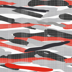 Poster - Abstract striped seamless pattern. Hand Drawn Stripes on textured background. Creative minimalist hand painted illustration. Vector