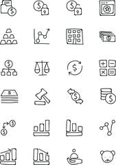 Canvas Print - 
Banking and Finance Colored Vector Icons 
