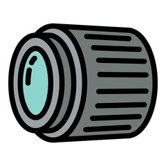 Poster - Camera lens icon. Outline camera lens vector icon for web design isolated on white background