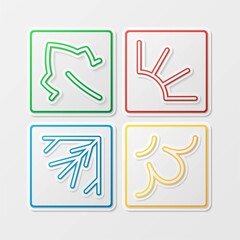 Sticker - Four seasons symbols squares