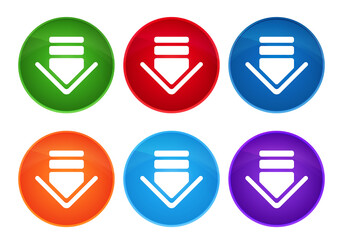 Wall Mural - Download icon super round button set glass design