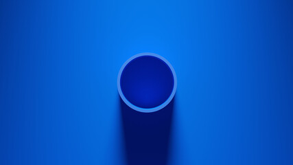Canvas Print - Blue Tube 3d illustration