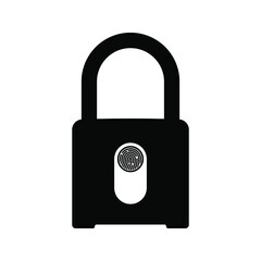 flat illustration of padlock vector icon, security sign symbol. vector illustration