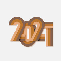 Poster - Happy new year 2021 vector background. Cover of card for 2021 . Modern style for your design.