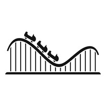 Roller Coaster Track Icon. Simple Illustration Of Roller Coaster Track Vector Icon For Web Design Isolated On White Background