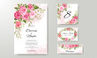 © darren - Beautiful floral wedding invitation card template