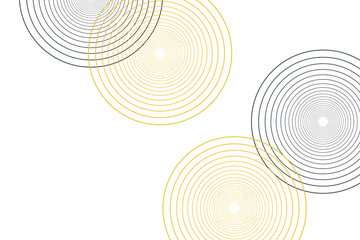 Wall Mural - abstract background made with thin lines forming circles. modern, simple and elegant vector art in y