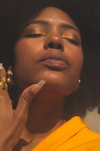 Close Up Portrait Of Black Woman