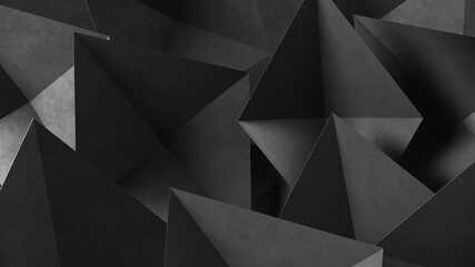 Wall Mural - abstract gray geometric shapes of triangles. concrete background. 3d rendering