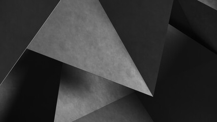 Wall Mural - abstract gray geometric shapes of triangles. concrete background. 3d rendering