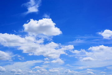 Wall Mural - Blue sky with white clouds in the day, Nature background