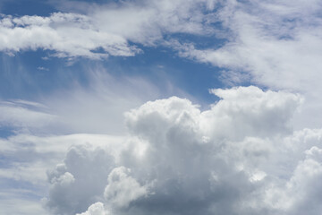 Wall Mural - Blue sky with white clouds in the day, Nature background