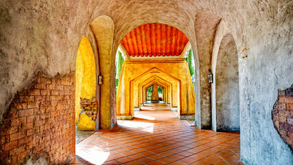 Wall Mural - Architectural scenery of Ba Na Mountain Scenic Area, Danang, Vietnam