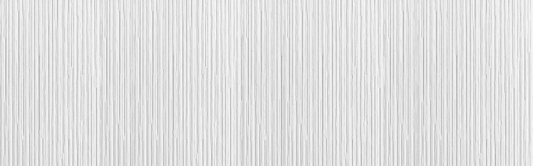 Poster - Panorama of Modern white stone wall with stripes texture and seamless background