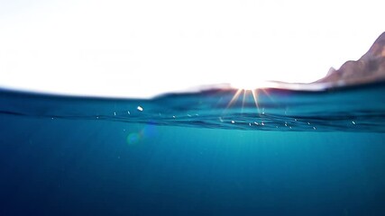 Wall Mural - Underwater view of the sea waves