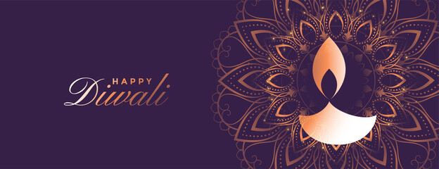 Canvas Print - happy diwali indian style mandala decoration design