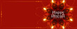 happy diwali festival diya banner with text space