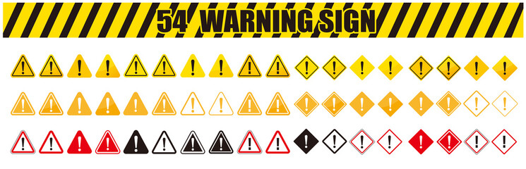 Poster - warning sign icon vector triangle