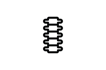 Poster - Physiotherapy Outline Icon - Spine