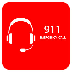 Canvas Print - 911 Emergency Call Number	
