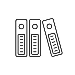 Poster - Folder web thin line icon. Document folders. Vector black icon.