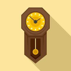 Poster - antique pendulum clock icon. flat illustration of antique pendulum clock vector icon for web design