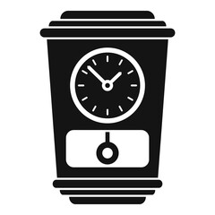 Poster - Alarm pendulum clock icon. Simple illustration of alarm pendulum clock vector icon for web design isolated on white background