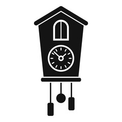Poster - bird pendulum clock icon. simple illustration of bird pendulum clock vector icon for web design isol