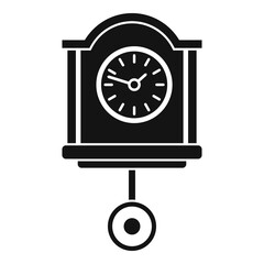 Poster - Grandfather pendulum clock icon. Simple illustration of grandfather pendulum clock vector icon for web design isolated on white background