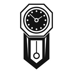 Poster - antique pendulum clock icon. simple illustration of antique pendulum clock vector icon for web desig