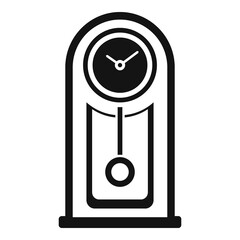Poster - wooden pendulum clock icon. simple illustration of wooden pendulum clock vector icon for web design 