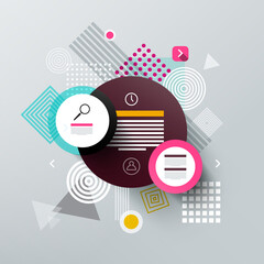 Poster - Abstract Web Background with Sample Texts in Circles