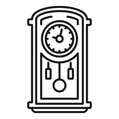 Poster - time pendulum clock icon. outline time pendulum clock vector icon for web design isolated on white b