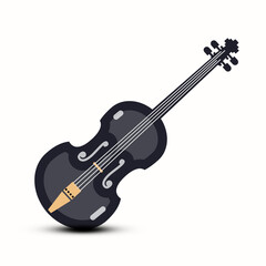 Sticker - Violin Vector Musical Instrument Logo Design Isolated