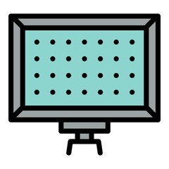 Poster - Modern led panel light icon. Outline modern led panel light vector icon for web design isolated on white background