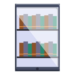 Poster - E-book application icon. Cartoon of e-book application vector icon for web design isolated on white background