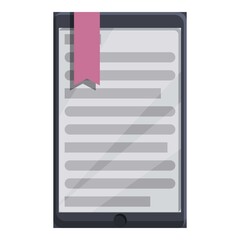 Poster - E-book bookmark application icon. Cartoon of e-book bookmark application vector icon for web design isolated on white background