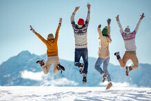 Friends Celebrates Beginning Of Winter In Mountains