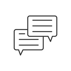 Poster - Bubble speech icon. Vector black icon.